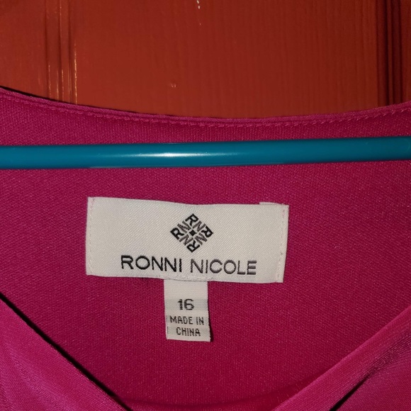Ronni Nicole Fuschia Peplum Dress - Picture 5 of 6